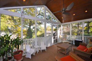 Midwood bungalow for sale with porch over looking flowing pond